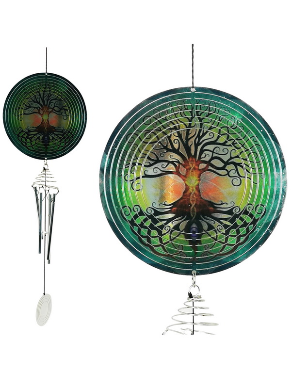 Metal Tree of Life Spinner Wind Chime